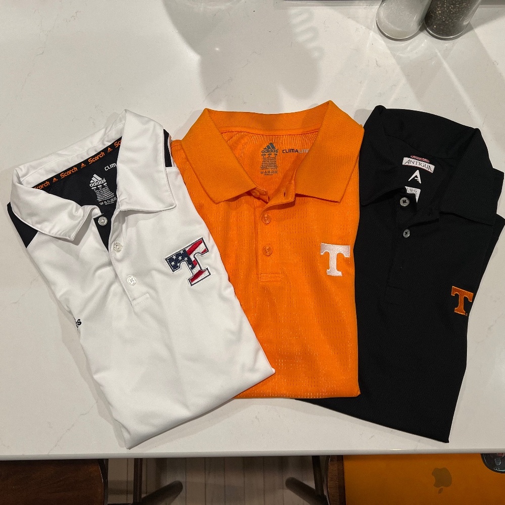 Lot of 3 Tennessee Volunteers polo shirts